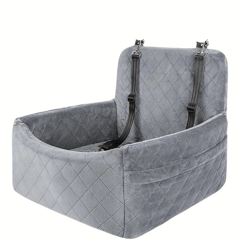Pet Car Seat Kennel Puppy Cat Out Seat Mat Removable Washable Anti-Slip Base Front and Rear Row Dog Out Safety Seat Travel Nest