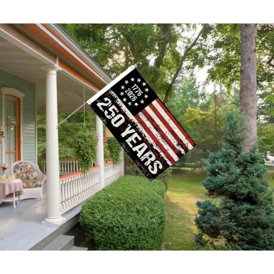 250 Years America Flag, 3x5 Ft, USA 250th Anniversary Patriotic Design, 1776-2026 Birthday Banner Tapestry
