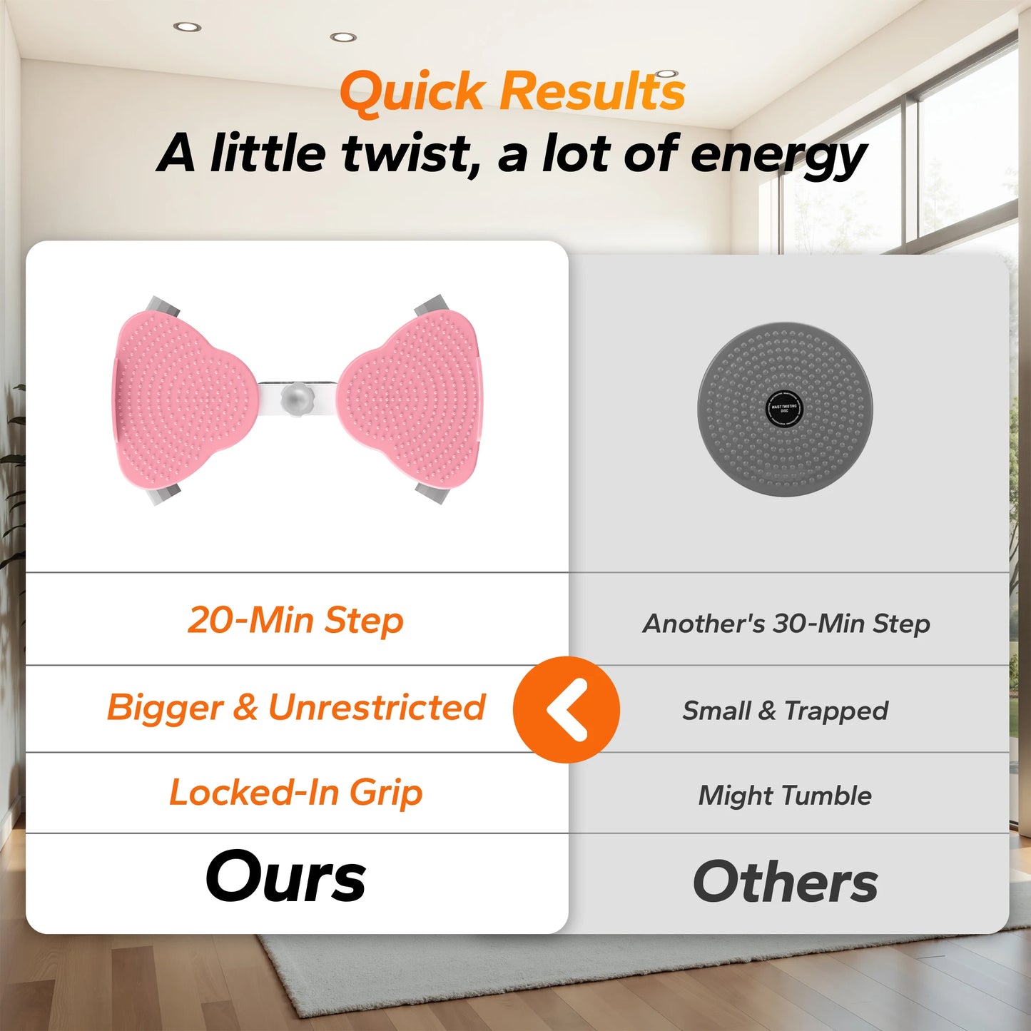 MERACH Waist Twisting Fitness Tool Exercise Twist Boards Waist Twister Machine Balance Board for Foot Massage and Weight Loss