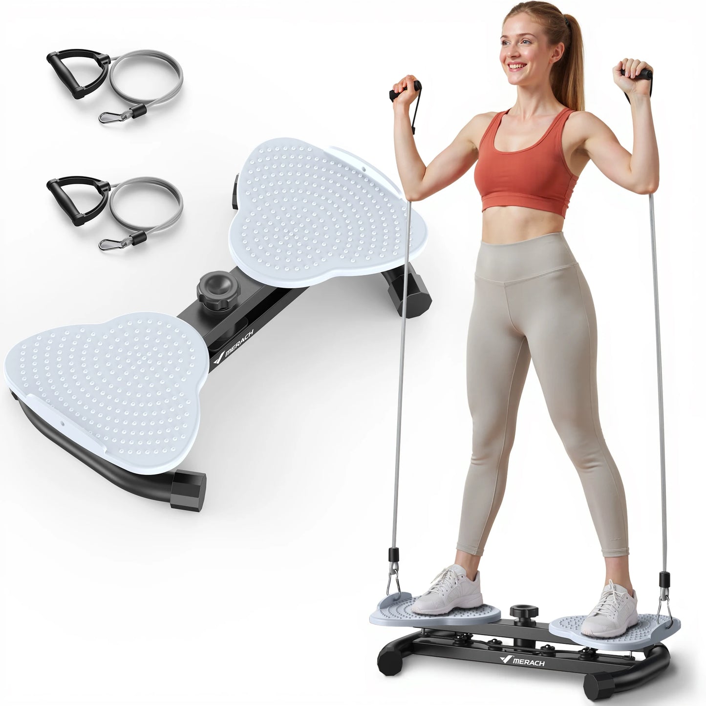 MERACH Waist Twisting Fitness Tool Exercise Twist Boards Waist Twister Machine Balance Board for Foot Massage and Weight Loss
