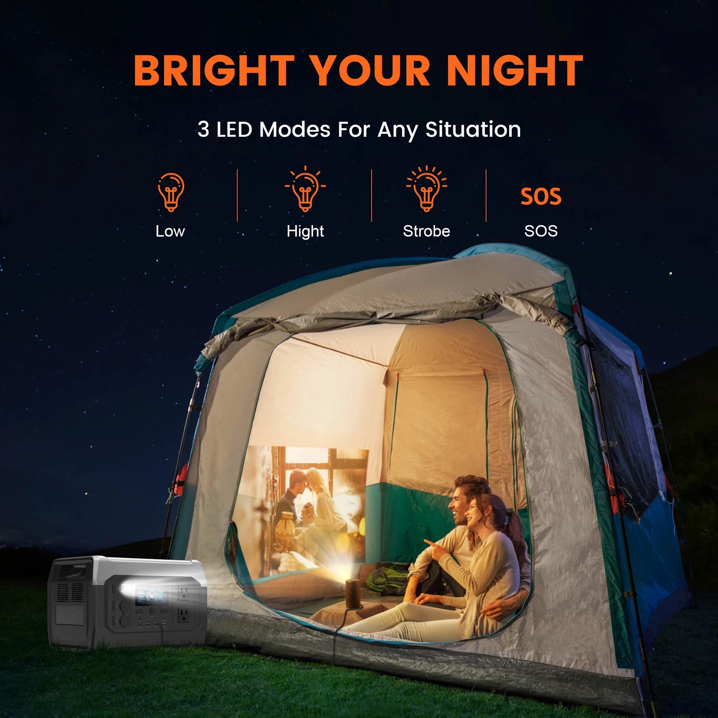 CTOLITY XP1000 1024WH Portable Power Station 1600W Solar Generator Camping Power Station LiFePo4 Battery Emergency