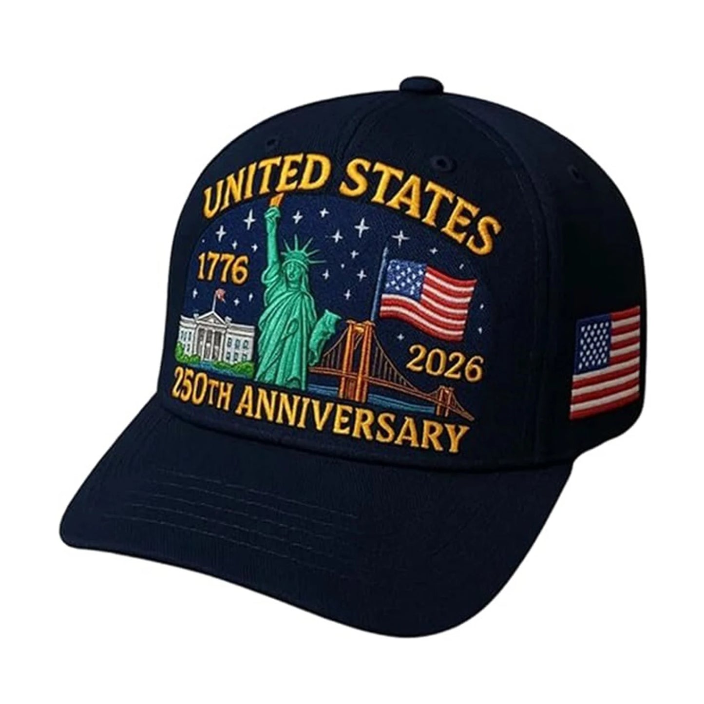 USA 250th Anniversary Cap Patriotic Baseball Cap US 250th Anniversary Tribute Hat Trucker Hat for Men and Women
