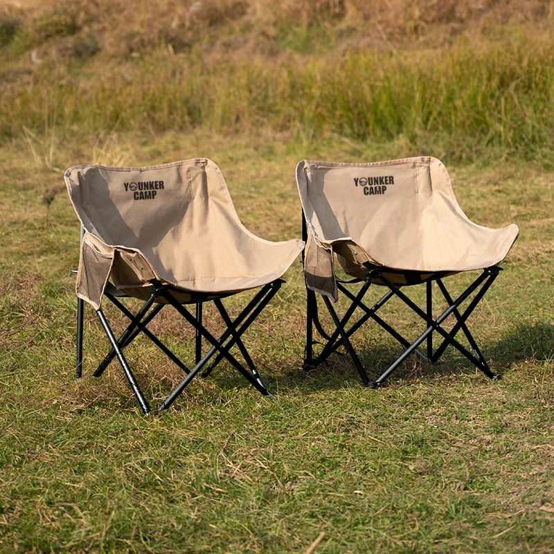 Outdoor Folding Moon Chair Portable Chair Camping Chair Picnic Gear Fishing