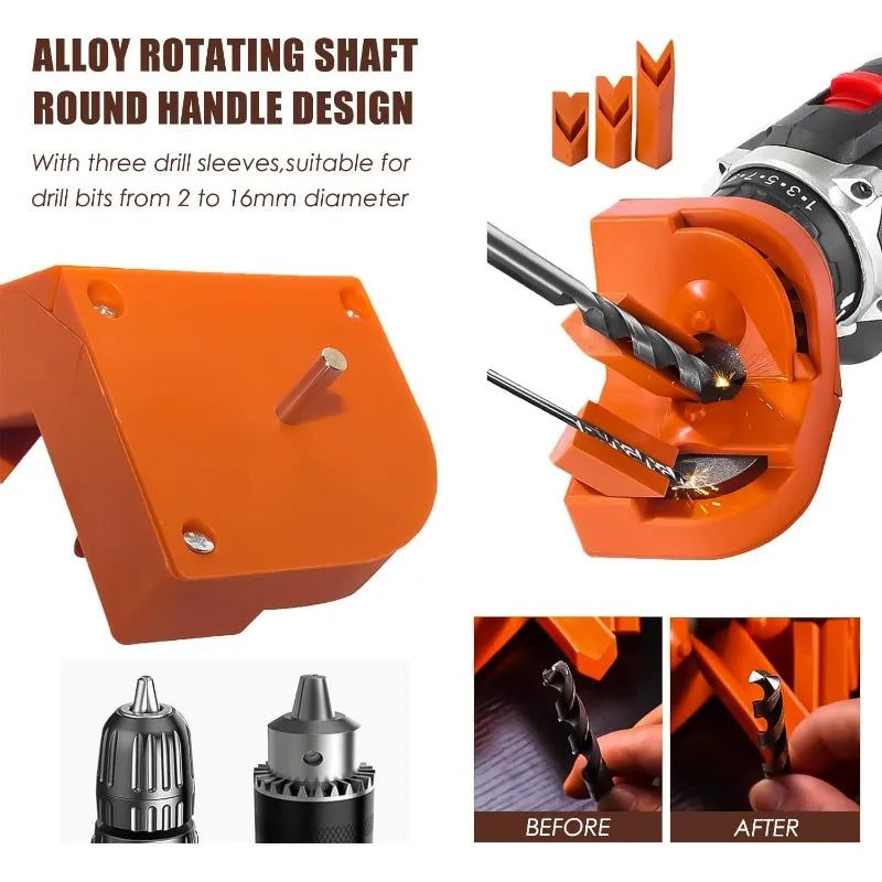 Drill Bit Sharpener-Professional Drill Bits Sharpener for All Bits, Electric Drill Bit Sharpener, Drill repair kit for Grinding