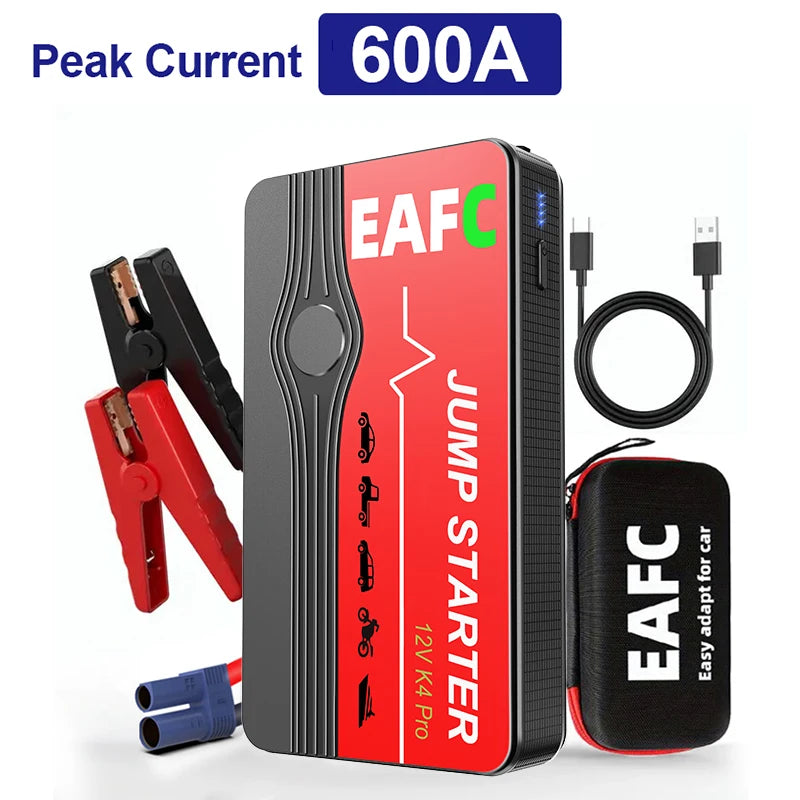 Car Jump Starter 2000A Peak Current Portable Battery Booster Power Bank Starting Device Car Starter for Petrol Diesel 6.0L/4.0L