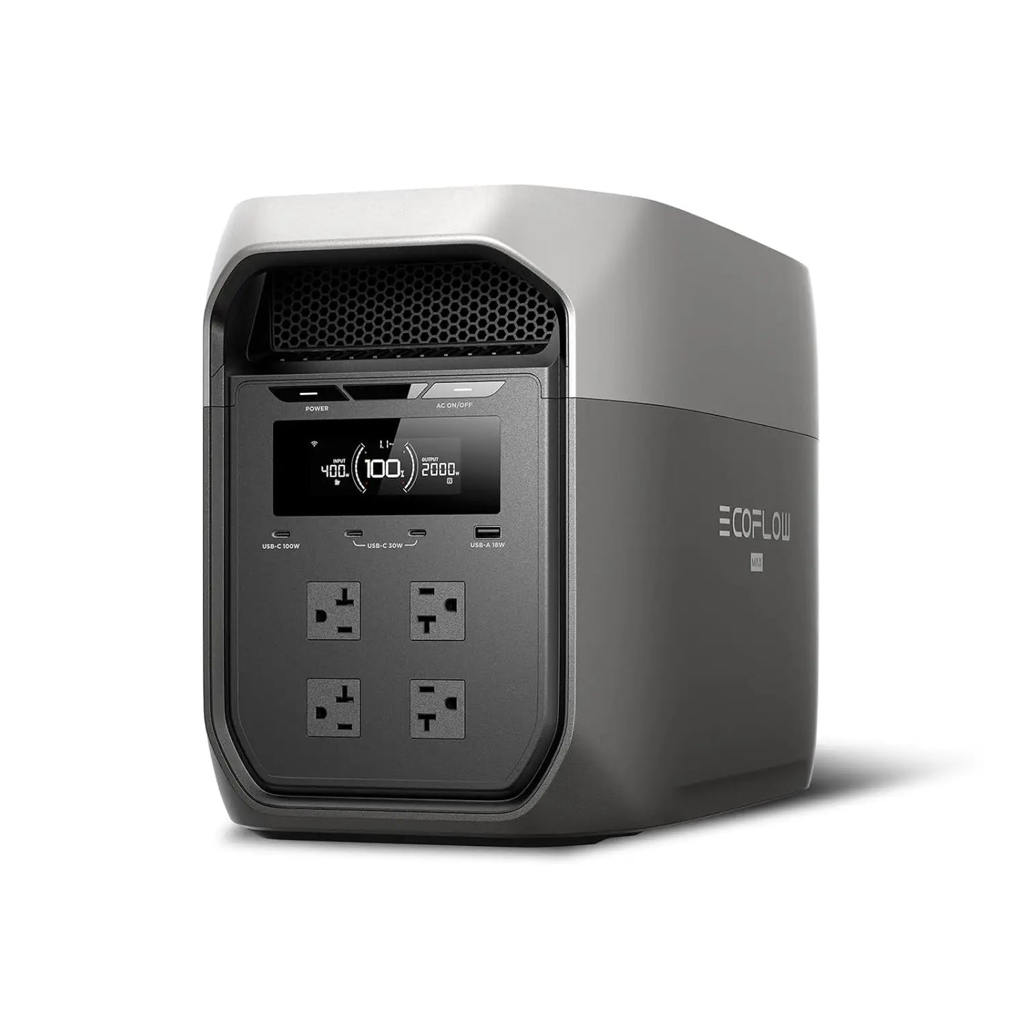 Portable Power Station DELTA 3 Max, 2048Wh LiFePO4 Battery, Solar Generator (Solar Panel Optional), 3400W X-Boost, Customized