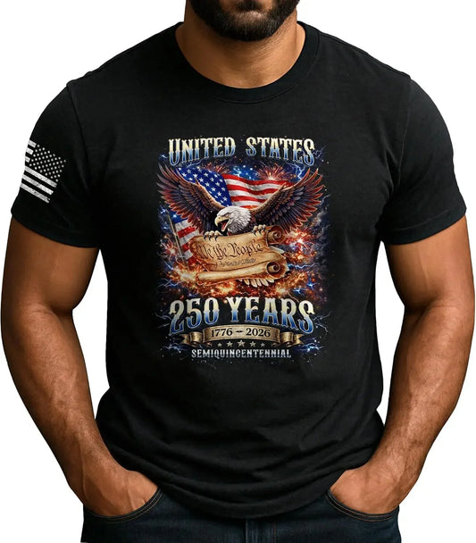 250 Anniversary USA Shirt, USA Eagle Graphic Shirts for Men, 250th Independance Shirt, Patriotic Shirts for Mens