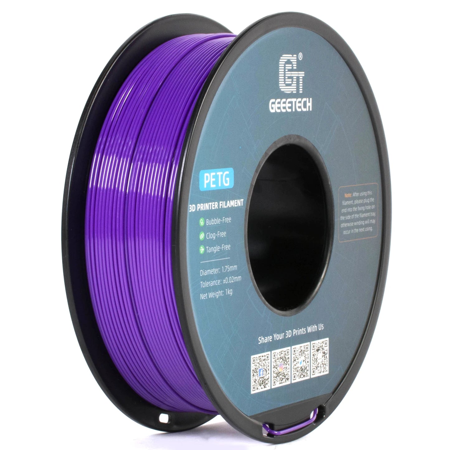 GEEETECH 1Kg 1.75mm 100% PETG Filament For 3D Printer Filament Vacuum Packaging Overseas Warehouses Fast Ship
