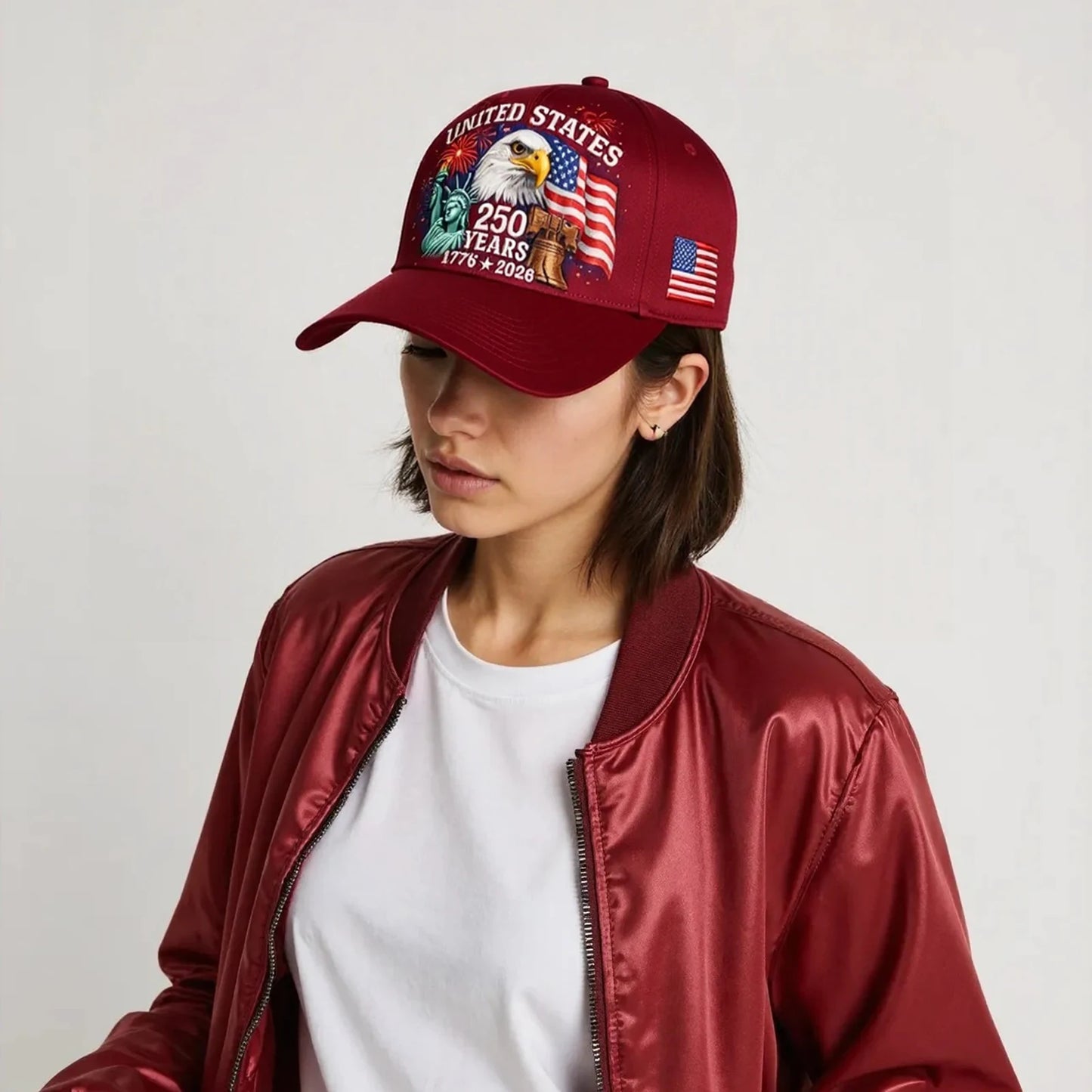 US 250th Anniversary Cap Adjustable Trucker Hat for Men and Women (C)