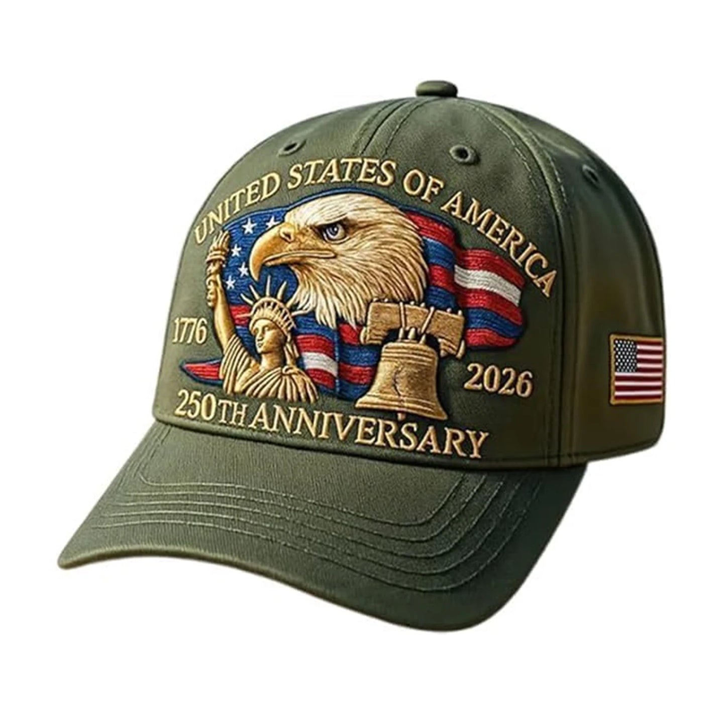 USA 250th Anniversary Cap Patriotic Baseball Cap US 250th Anniversary Tribute Hat Trucker Hat for Men and Women