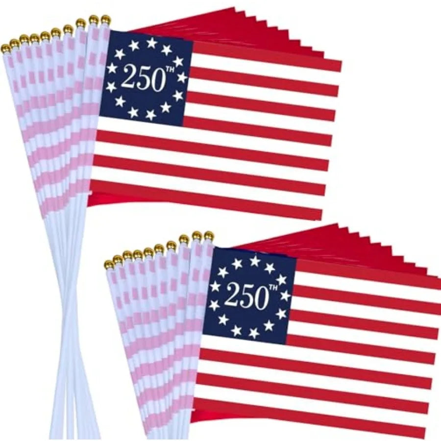 250th Anniversary Windsocks, 40 Inch Red White 250th Flag WindSock for 4th of July Outside Decor Patriotic Memorial Day Decorat
