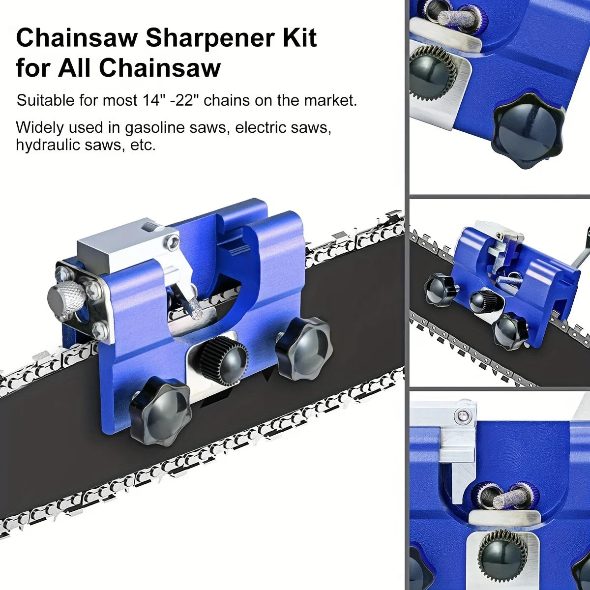 Fast Chainsaw Sharpening Kit, Portable Hand Crank Chain Saw Sharpener Tool, Sharpener Accessories