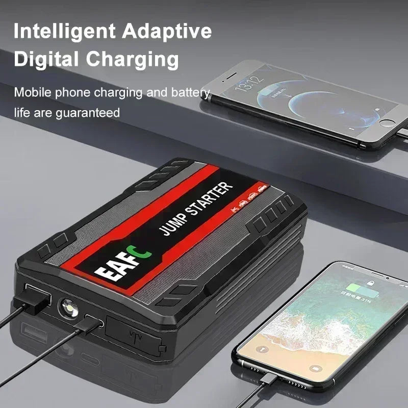 Car Jump Starter 2000A/1200A/600A Battery Charger Emergency Power Bank Booster with LED Lighting Starting Device for 12V Cars