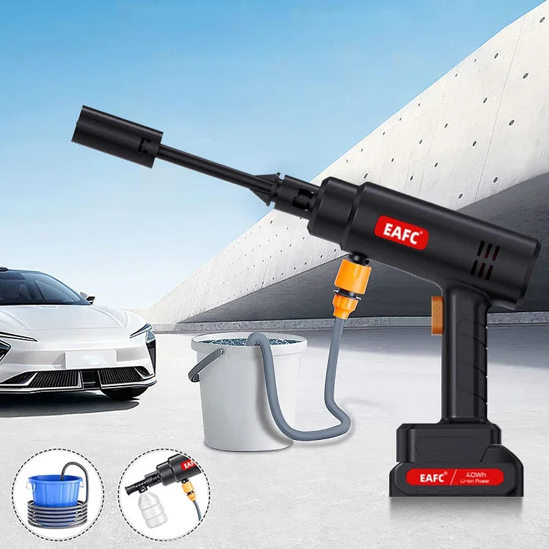 500W 60bar Wireless High Pressure Car Washer Water Gun Sprayer Car Wash Gun Foam Generator Portable Cleaner Car Washing Machine