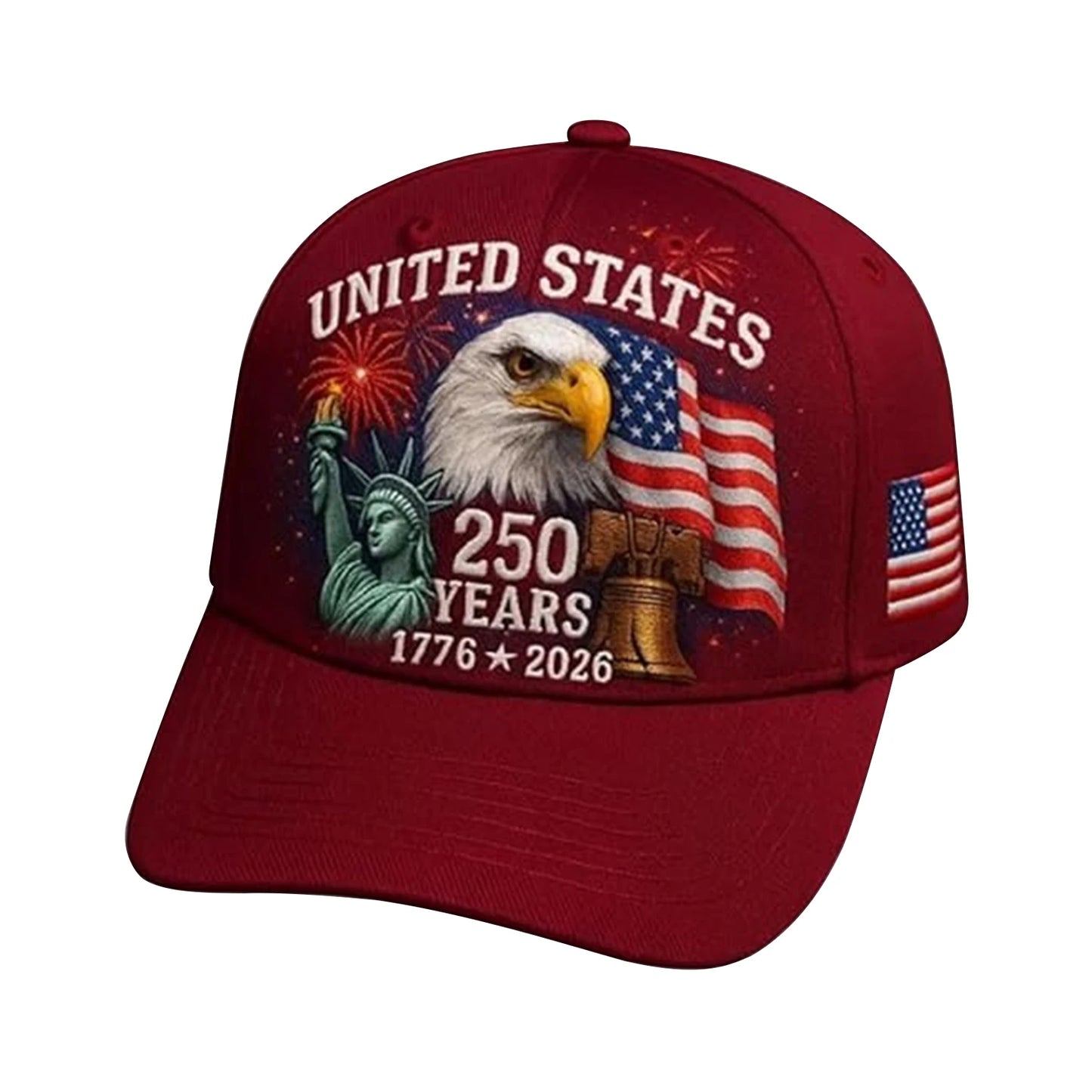 USA 250th Anniversary Cap Patriotic Baseball Cap US 250th Anniversary Tribute Hat Trucker Hat for Men and Women