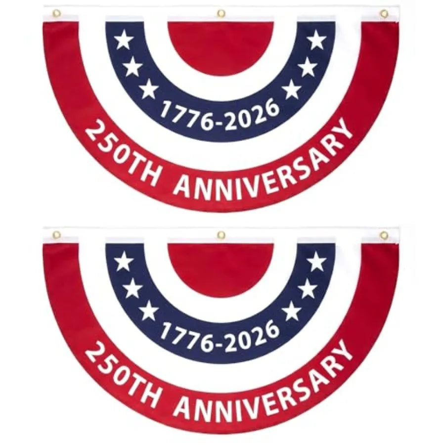 250th Anniversary Windsocks, 40 Inch Red White 250th Flag WindSock for 4th of July Outside Decor Patriotic Memorial Day Decorat