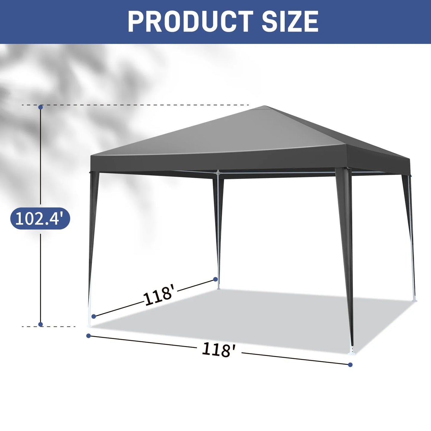 10'x10' Outdoor Wedding Tent Party Canopy Patio Gazebo Removable Walls Black