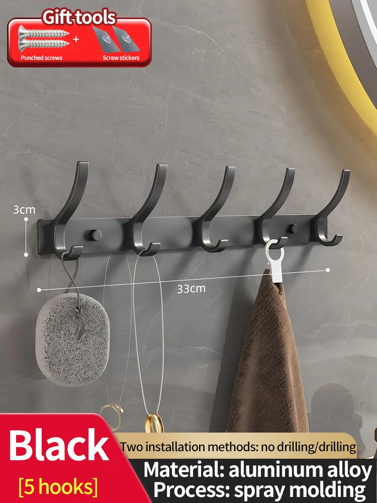 no drill Door Behind Hook Storage Wall Hanging Clothes Hanger Coat Hook Punch-free Hanger Bedroom Organizer Storage Kitchen Acce