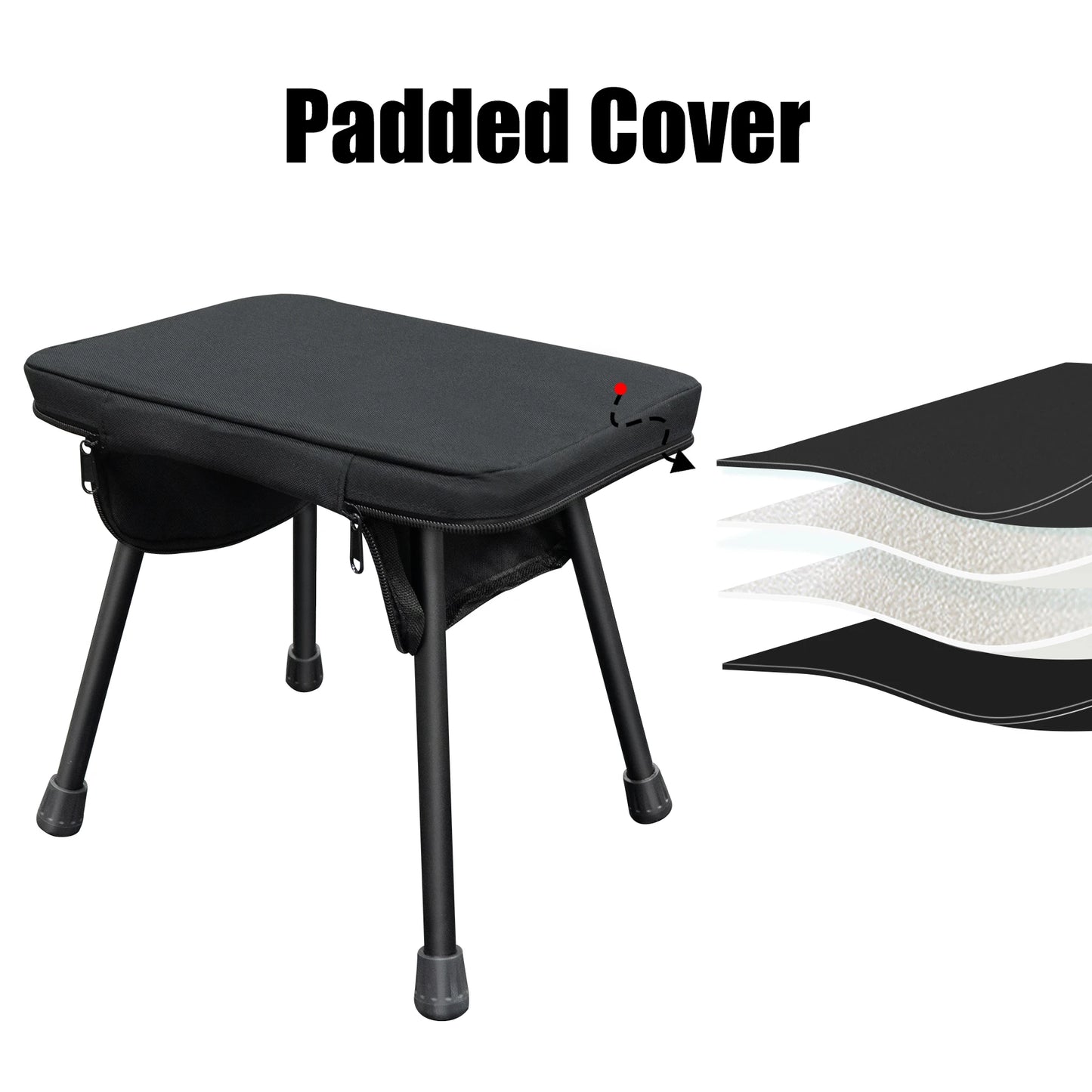 WESTTUNE Camping Portable Tactical Stool Multifunctional Aluminum Alloy Pony Stool Outdoor Folding Fishing Picnic Plate Stool