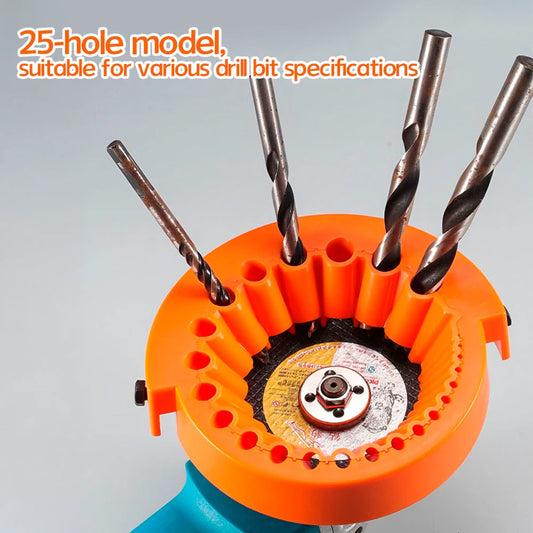 2–13mm Drill Bit Sharpener Attachment for Angle Grinders – Manual HSS & Masonry Bit Grinding Tool, Universal Adapter for DIY Sha