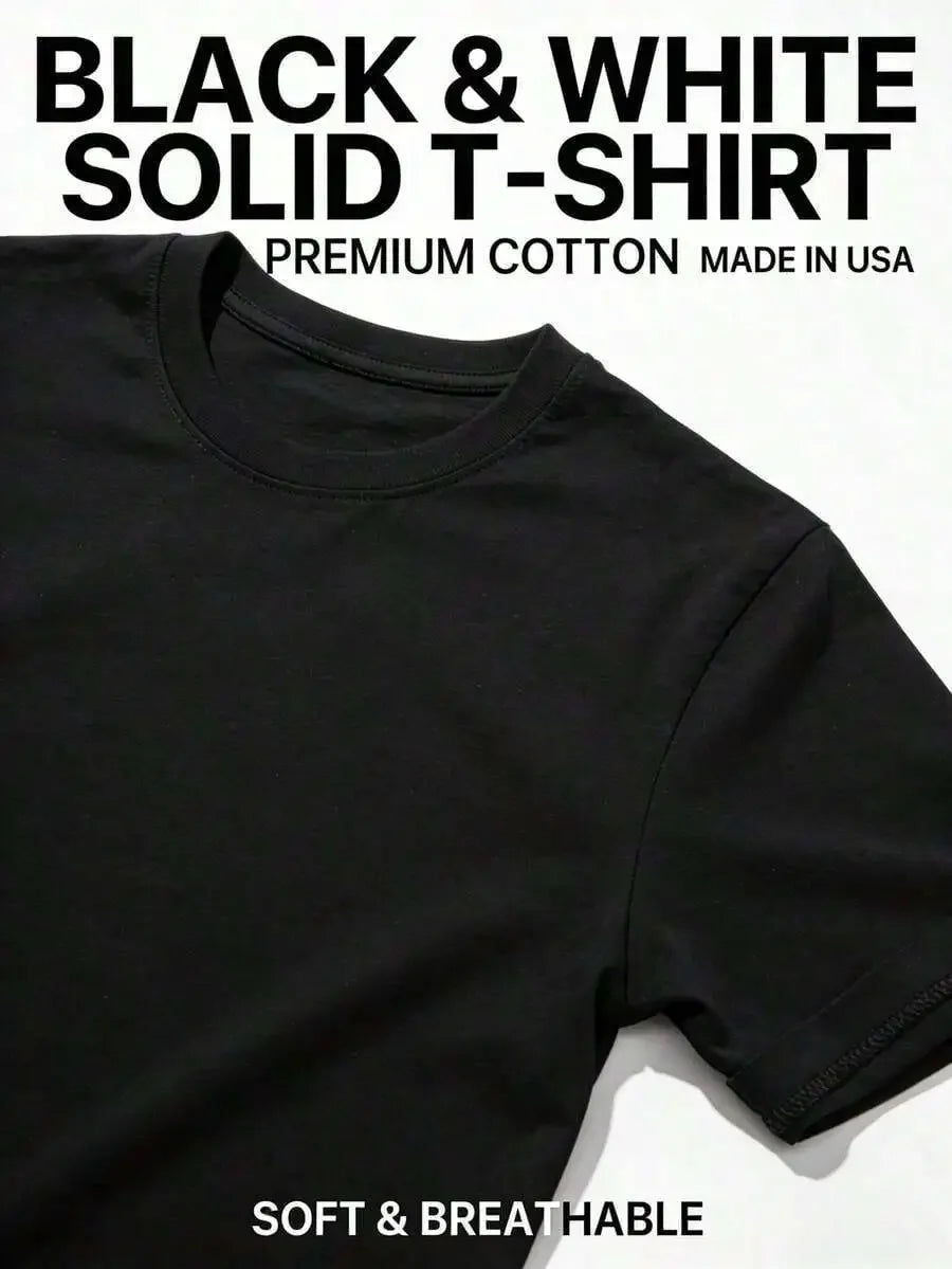 Premium Cotton Crew Neck Tee Soft And Breathable Made In USA