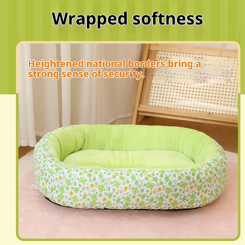 Deep Nap Dog Bed, Plush Sofa for Small Dogs, Donut Cuddler with Removable Cover, Warm Winter Cat Bed for Indoor Pets, Washable