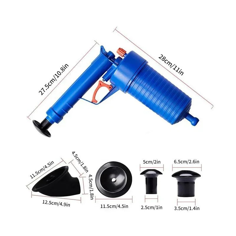 Pump Action Power Pressure Cleaner Floor Drain Toilet Plug Sink Plunger Dredge Tool  Household Products Toilet Plunger
