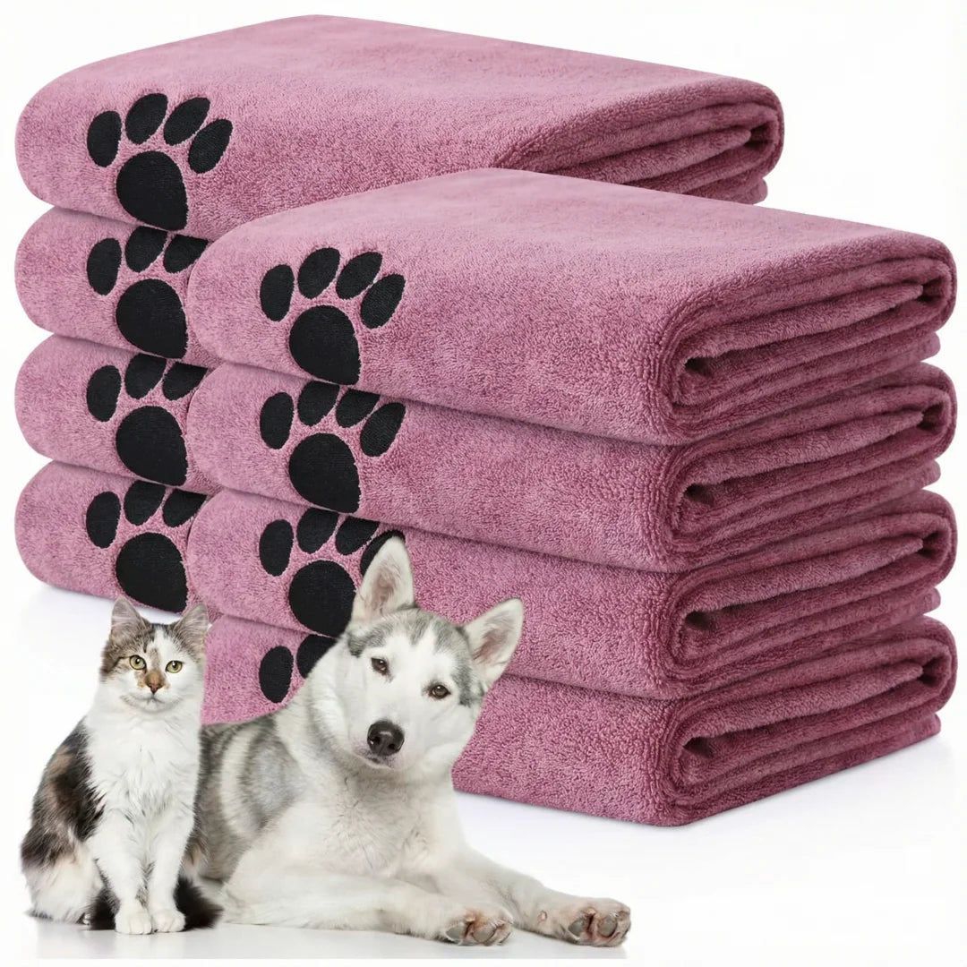 Super Absorbent Dog Bath Towel - Quick-Drying Soft Pet Towel for Small Large Dogs Puppy Grooming