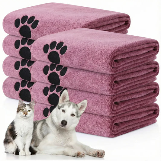 Super Absorbent Dog Bath Towel - Quick-Drying Soft Pet Towel for Small Large Dogs Puppy Grooming