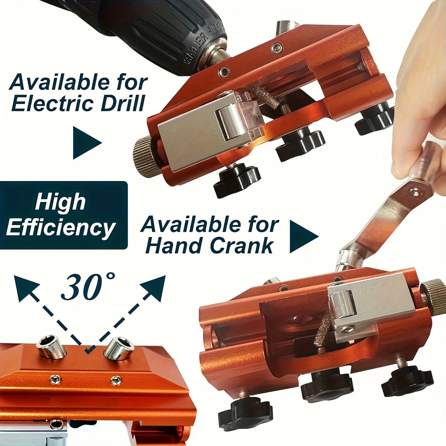 Portable Hand Chain Grinder Chain Clamp Sharpening Tool Quick Grinding for Chainsaw Chains Ideal Handheld Maintenance Equipment
