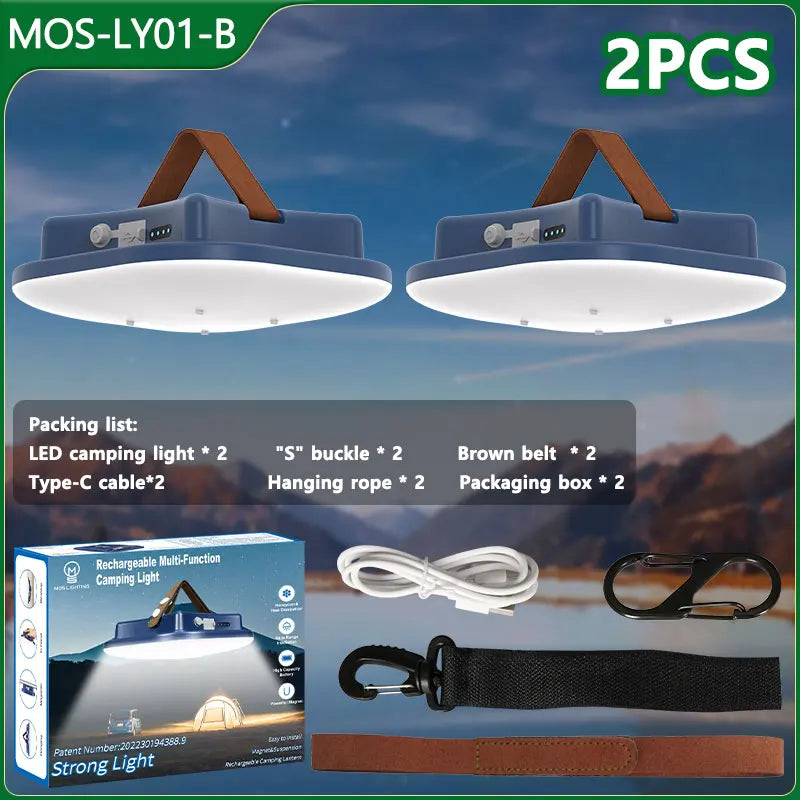 MOSLIGHTING Solar Chargin Tent Strong Light with Magnet Zoom Portable Torch Camping lantern Work Maintenance Lighting 80W LED