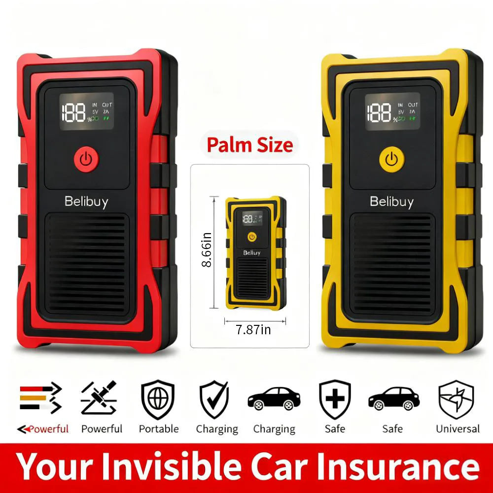 12VCar Battery Starter,5000mAh Portable Emergency Jump Starter,Auto Engine Booster,Vehicle Electronic Accessory,Emergency Tool