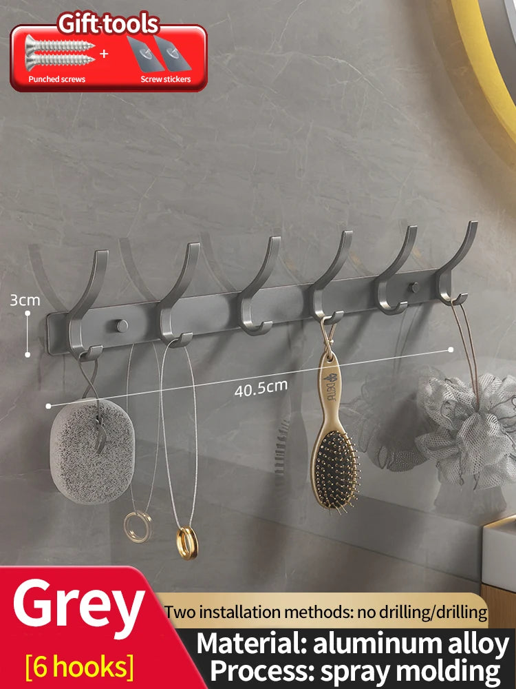 no drill Door Behind Hook Storage Wall Hanging Clothes Hanger Coat Hook Punch-free Hanger Bedroom Organizer Storage Kitchen Acce