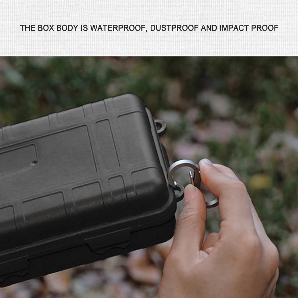 Portable Storage Box Waterproof Dry Box Survival Sealed Box Plastic EDC Tools Storage Container Case For Outdoor Gear Storage