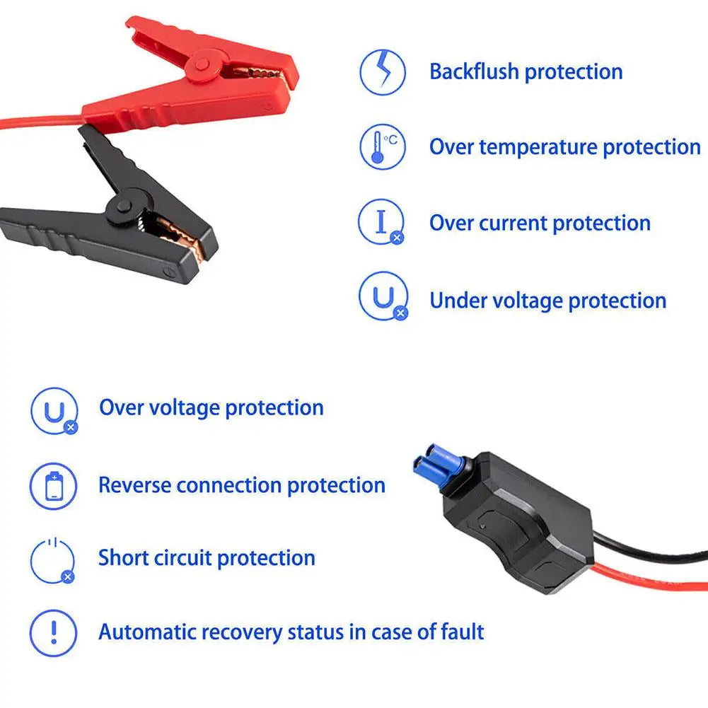 1Pcs Car Emergency Power Relay Smart Clip Ignition System Battery Jump Cable Connection Line Jumper Cable 500A Car Accessories