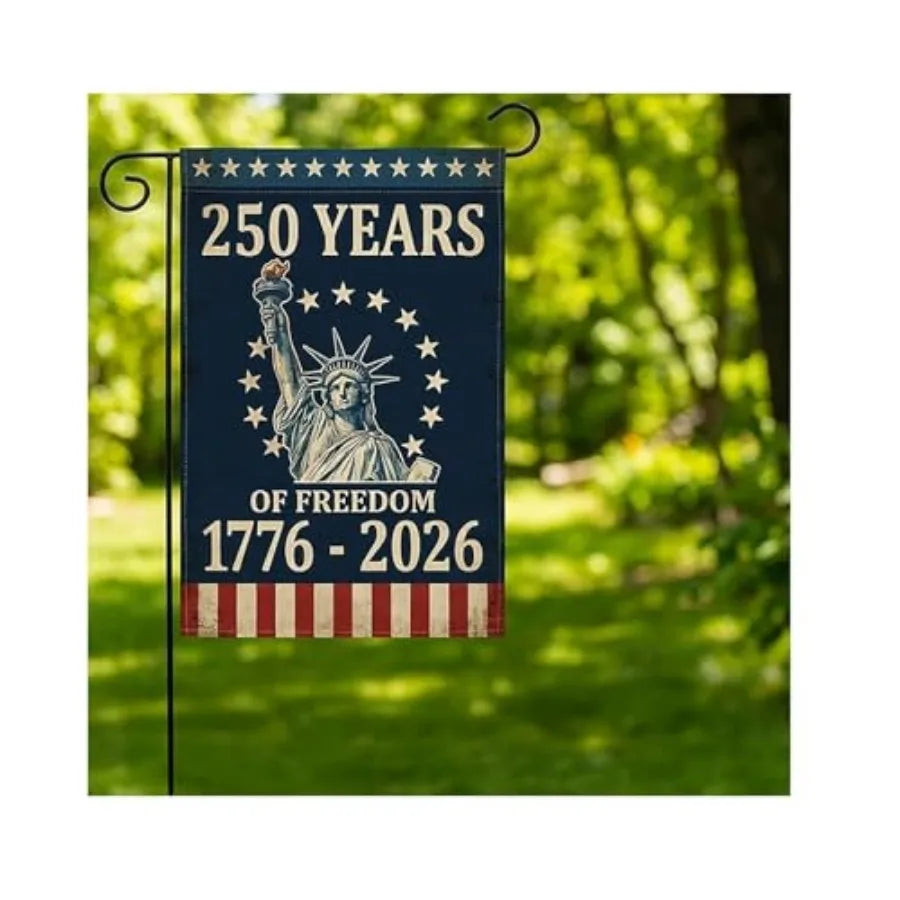 Waterproof Thickened 250 Anniversary USA Flag, Outdoor USA 250th Anniversary Merchandise God Bless America Small Garden Flag.