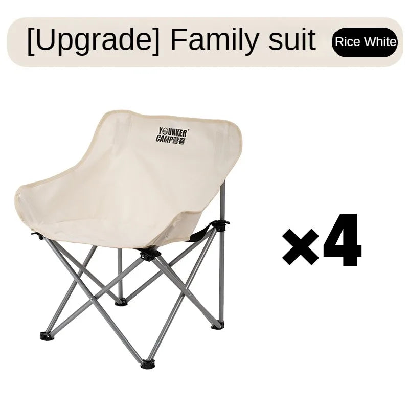 Outdoor Folding Moon Chair Portable Chair Camping Chair Picnic Gear Fishing