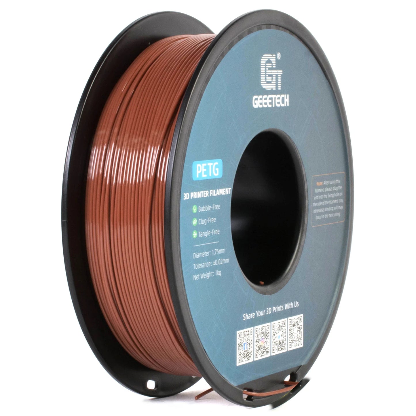 GEEETECH 1Kg 1.75mm 100% PETG Filament For 3D Printer Filament Vacuum Packaging Overseas Warehouses Fast Ship