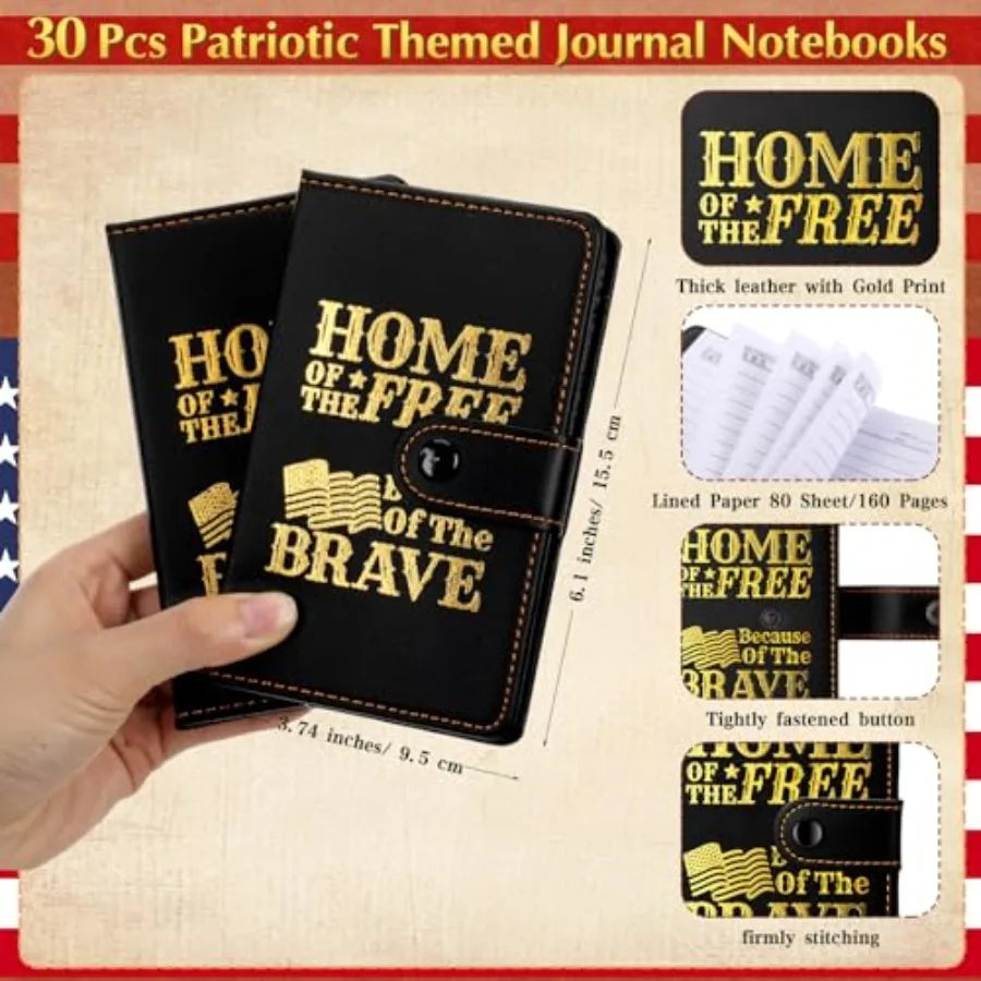 30 Sets 250 Anniversary Patriotic Gift Bulk American Flag Notepad Ballpoint Pens American Flag Themed Gift 4th of July Patriotic.