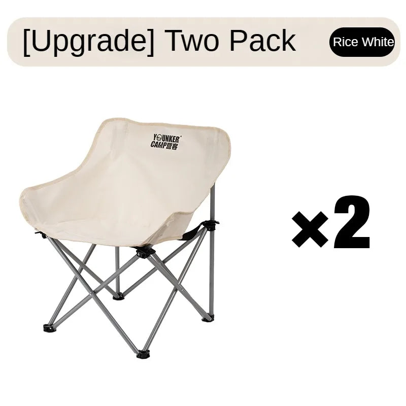 Outdoor Folding Moon Chair Portable Chair Camping Chair Picnic Gear Fishing