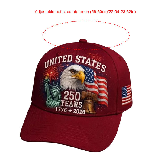 US 250th Anniversary Cap Adjustable Trucker Hat for Men and Women (C)