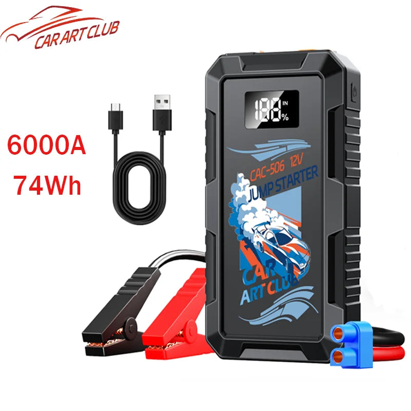 20000mAh Car Battery Jump Starter Portable Car Battery Booster Charger Booster Power Bank Starting Device 12V Gas Vehicles