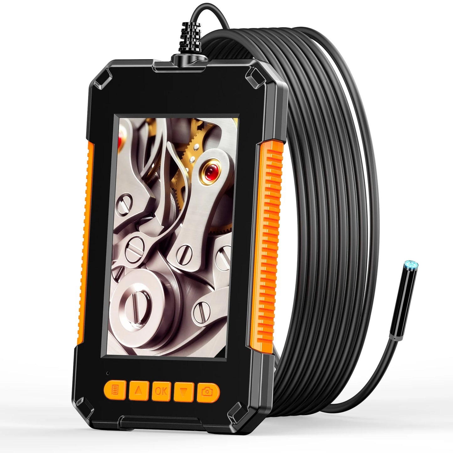 Single Dual-Lens Borescope with 4.3" 1080P HD Industrial Borescope IP67 Waterproof Inspection Camera For Car Photo and Video