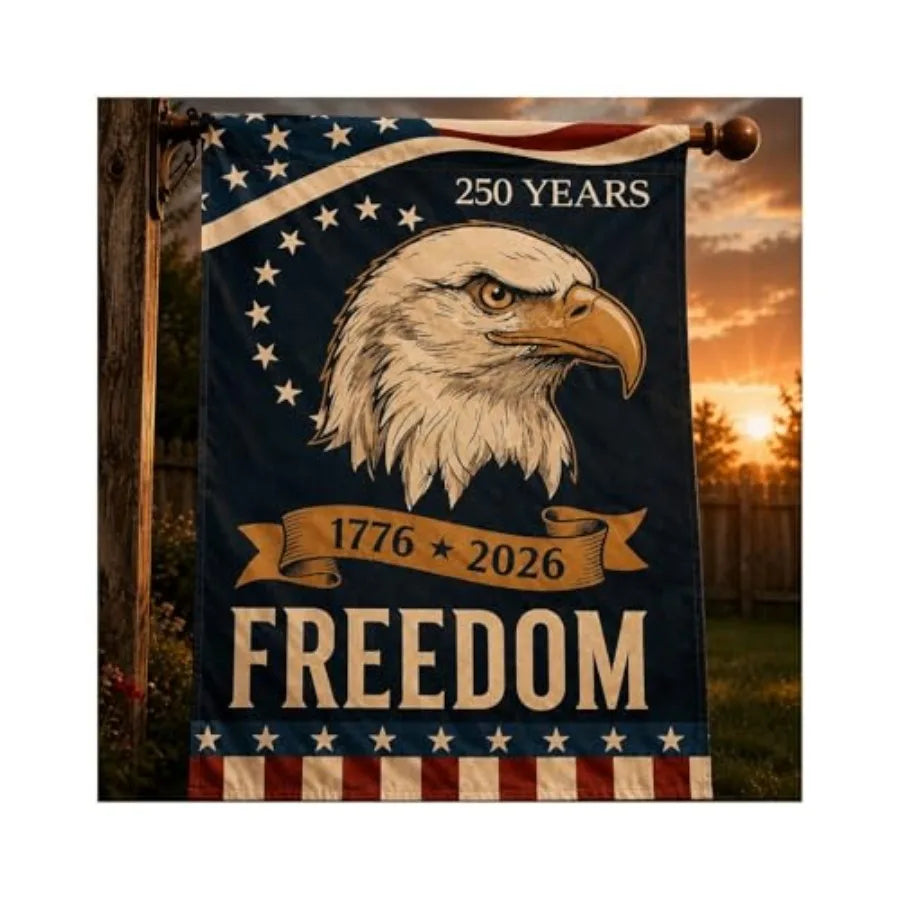 Waterproof Thickened 250 Anniversary USA Flag, Outdoor USA 250th Anniversary Merchandise God Bless America Small Garden Flag.