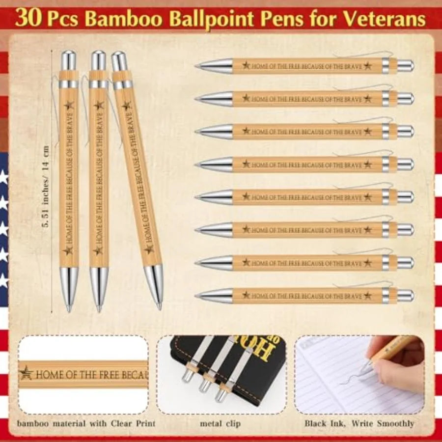 30 Sets 250 Anniversary Patriotic Gift Bulk American Flag Notepad Ballpoint Pens American Flag Themed Gift 4th of July Patriotic.