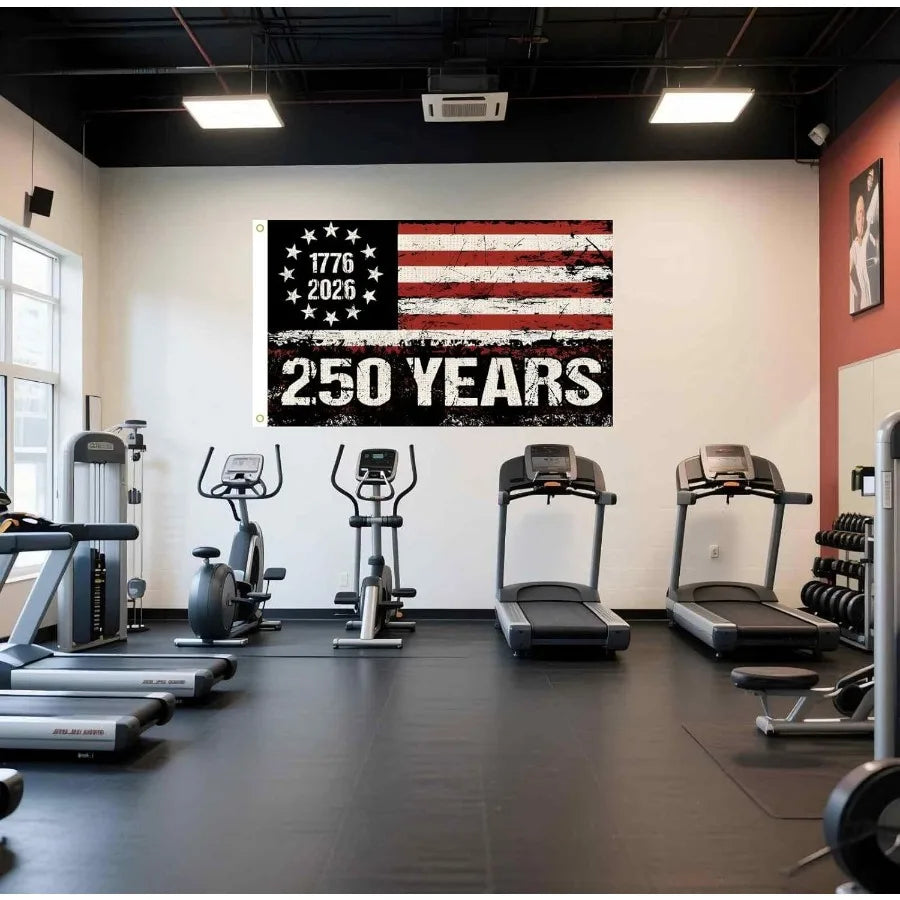250 Years America Flag, 3x5 Ft, USA 250th Anniversary Patriotic Design, 1776-2026 Birthday Banner Tapestry