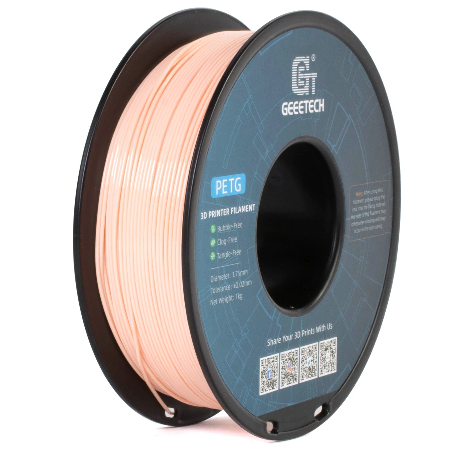 GEEETECH 1Kg 1.75mm 100% PETG Filament For 3D Printer Filament Vacuum Packaging Overseas Warehouses Fast Ship