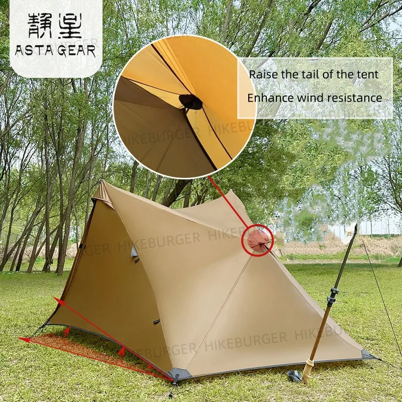 ASTAGEAR Shanchun 2P Ultralight Tarp Tent Outdoor Camping A-shaped Tent Hiking Climbing Mountaineering Waterproof Windproof