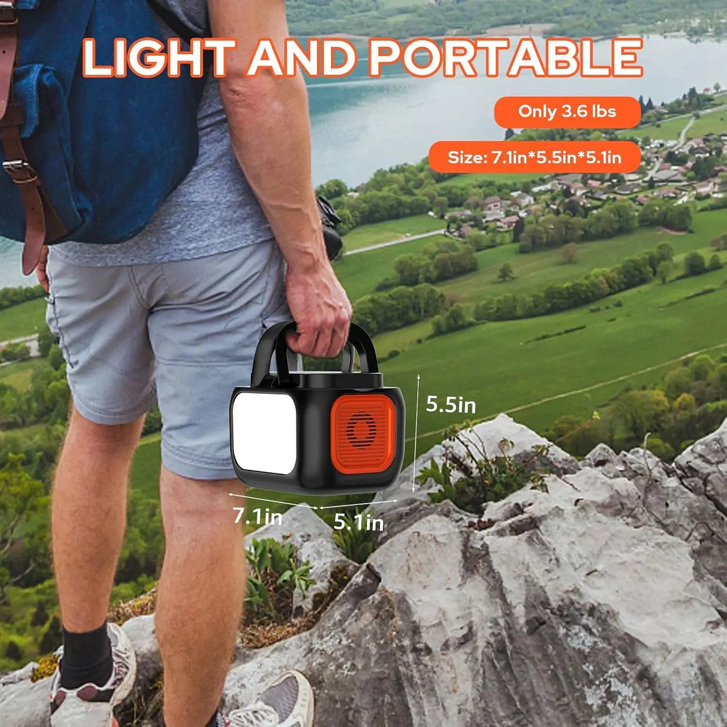 150W 97.68Wh Portable Power Station 110V AC Outlets Solar Generator Power Bank For Outdoor Camping RV Travel Emergency Use
